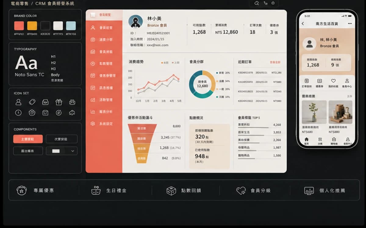 南方生活百貨 CRM / 客戶管理 作品圖