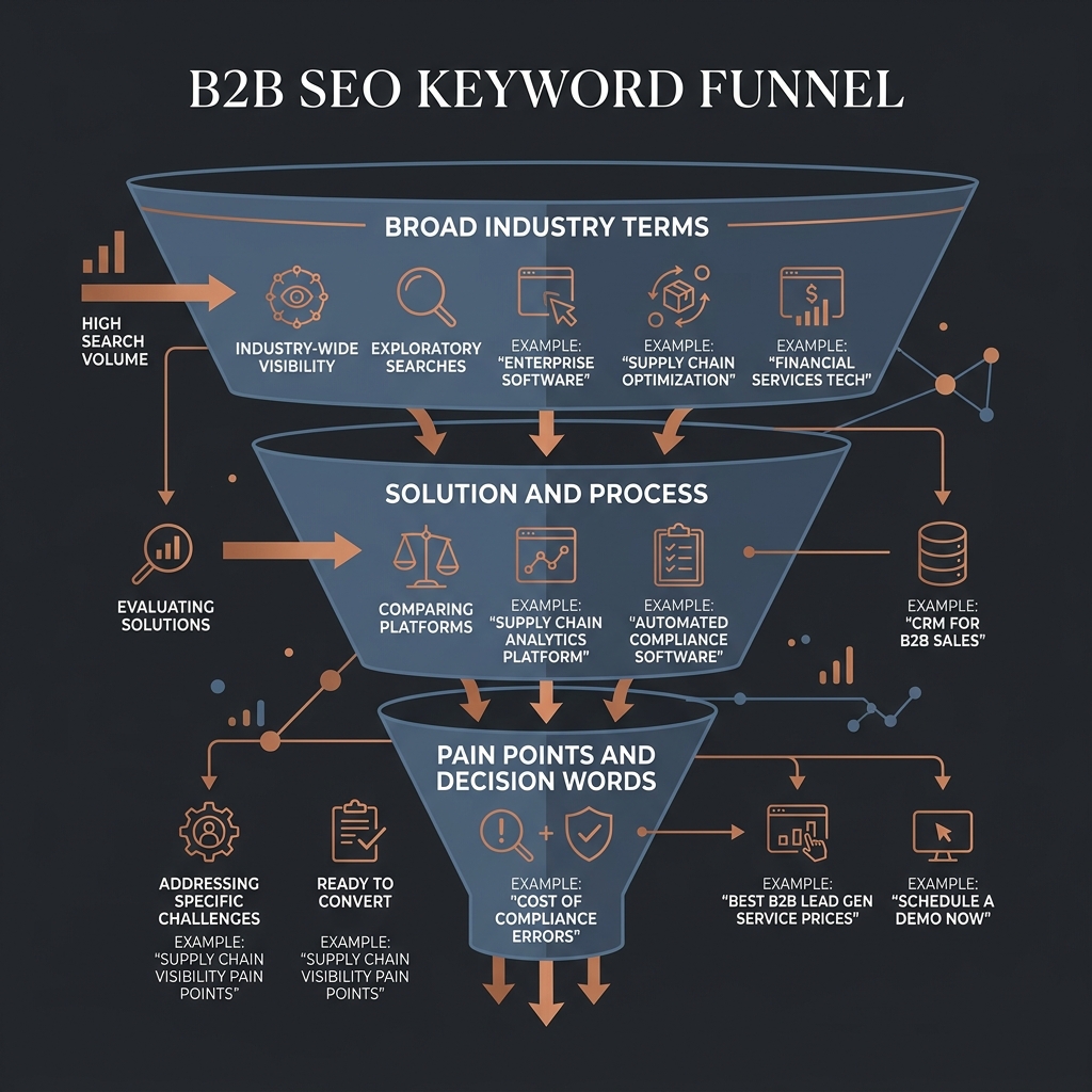 B2B 企業 SEO 關鍵字漏斗與決策意圖分析
