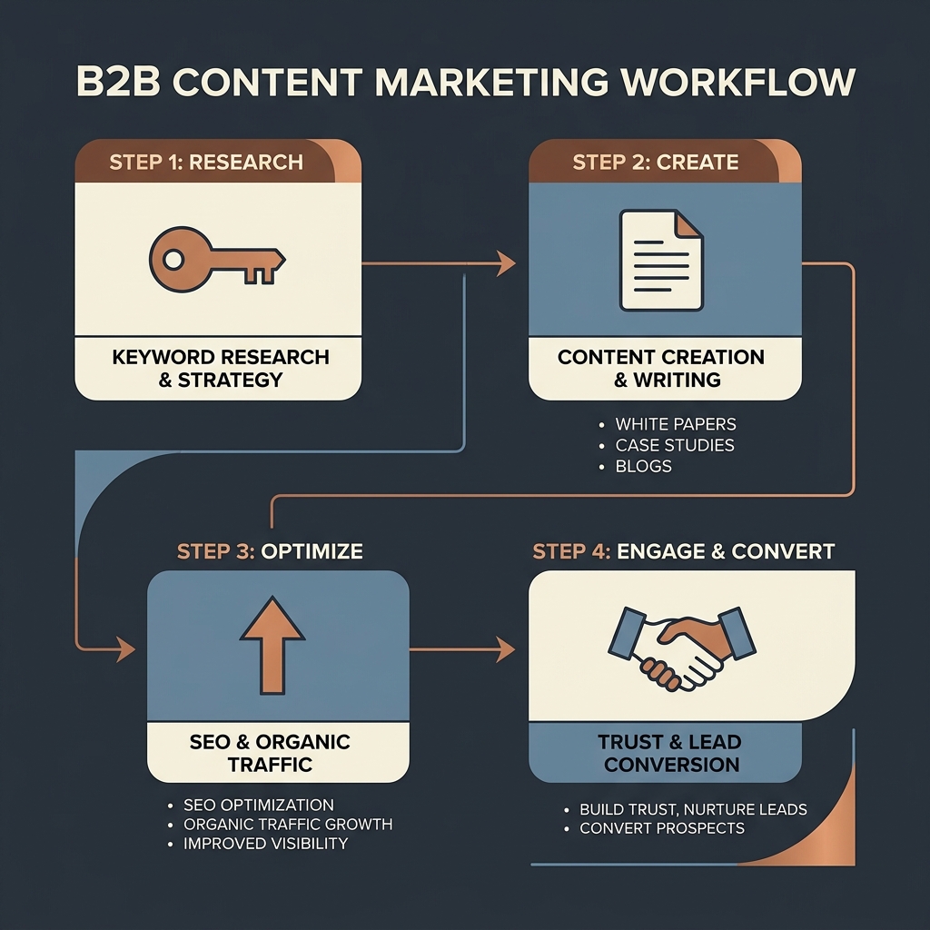簡直科技內容行銷 B2B 系統化流程與關鍵階段